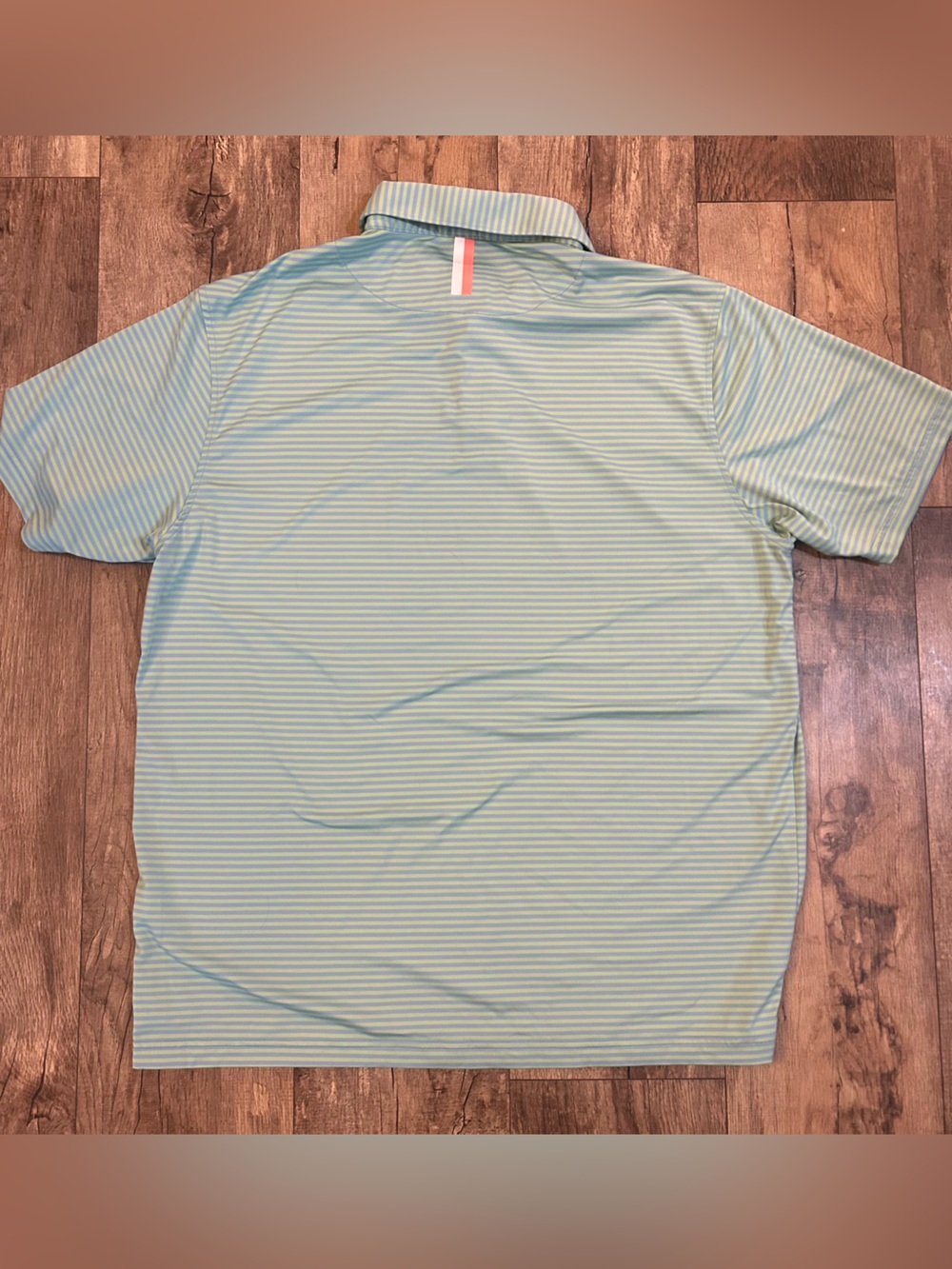 Rhoback Men’s XL Birdie Stripe Rhoback Performance Polo Green Blue Striped - Picture 5 of 6